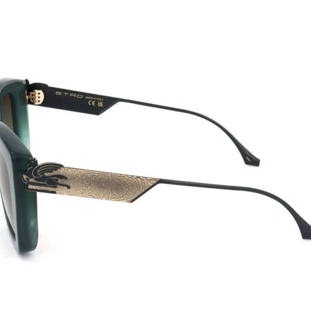 💚 ETRO 0039/G/S Green Oversized Sunglasses – NWT - Picture 3 of 3